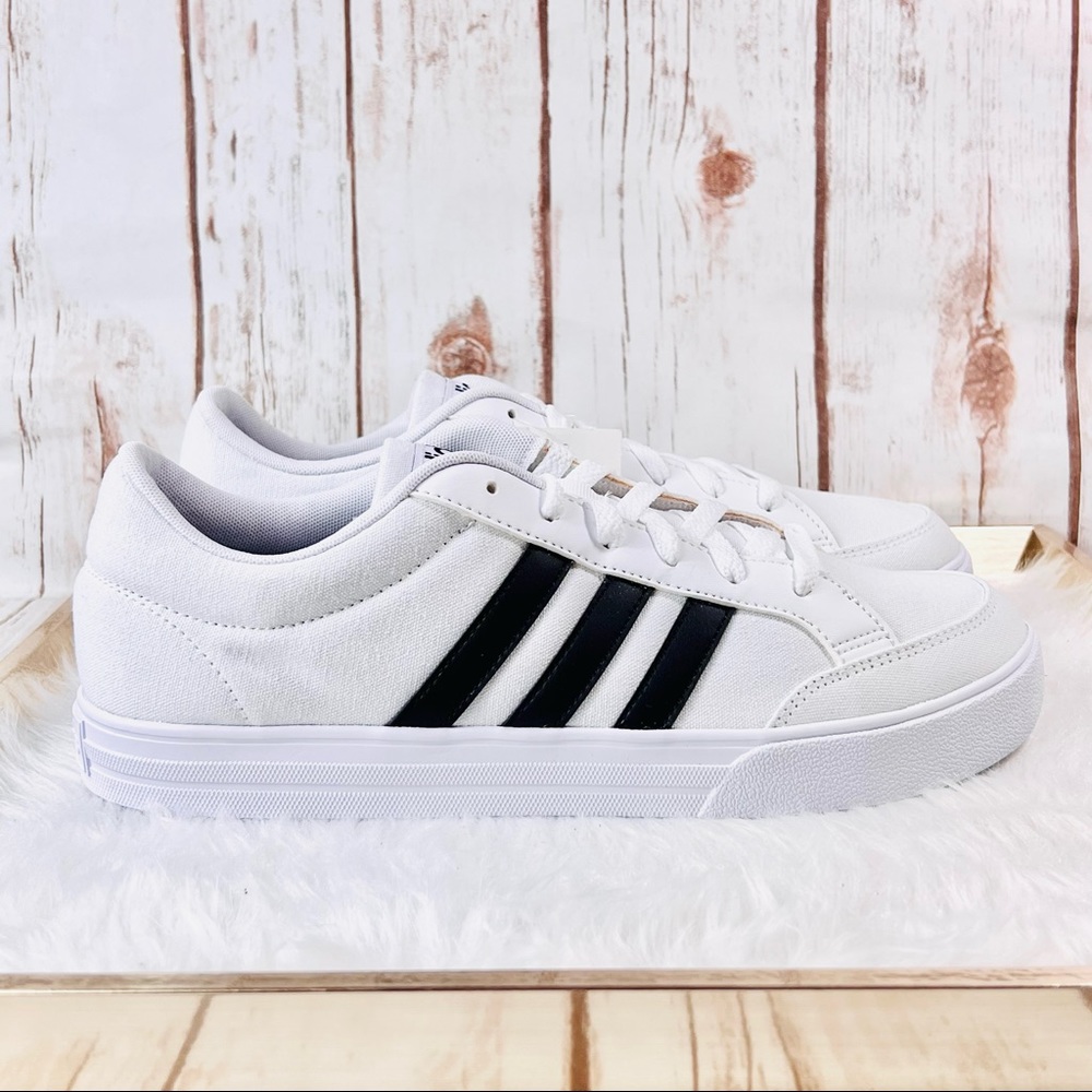 New Adidas Mens VS Set Canvas Skateboarding Shoes Sneakers - Picture 2 of 9